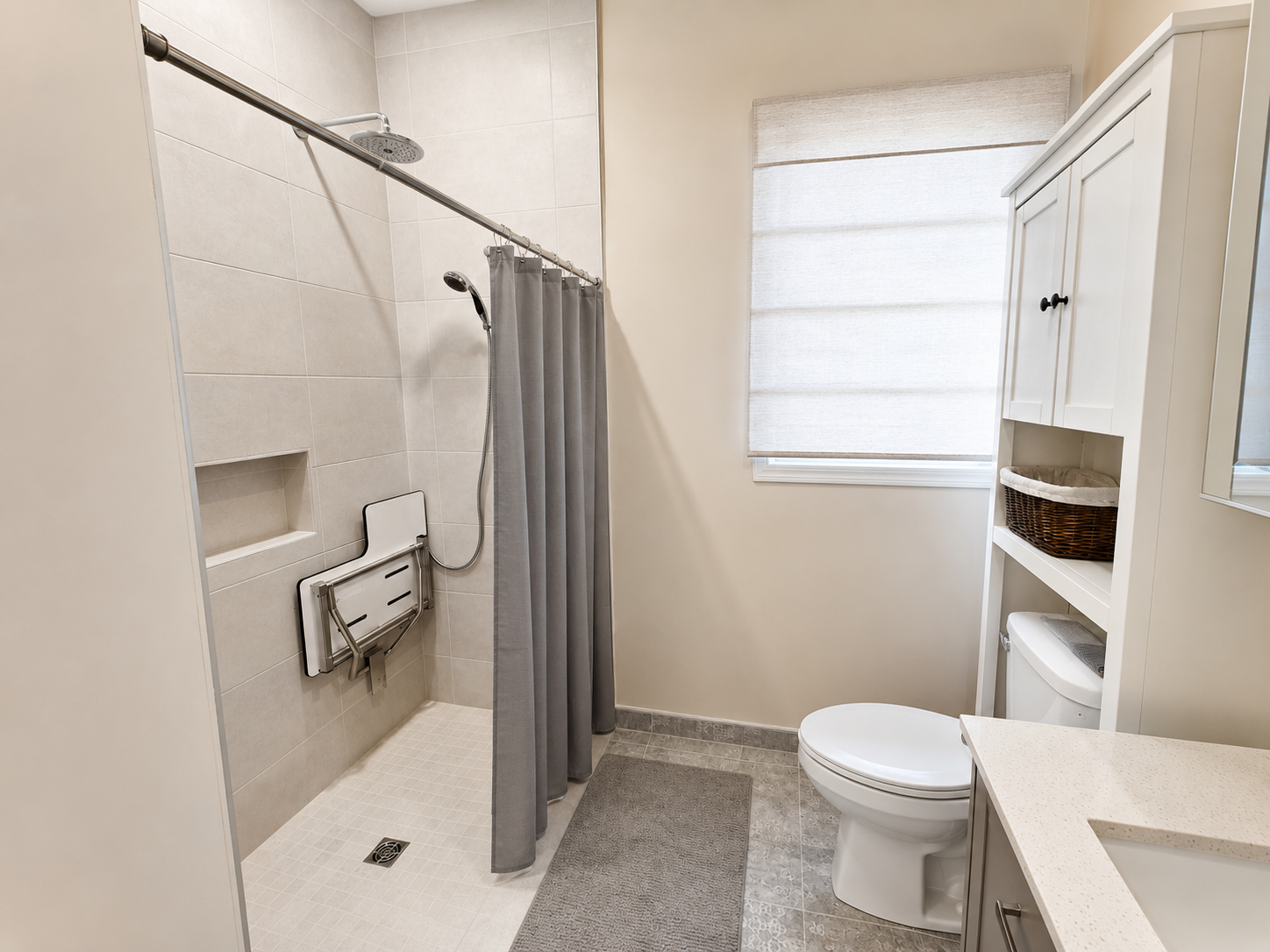 Salle de bain terminée à l'intérieur d'une suite secondaire
